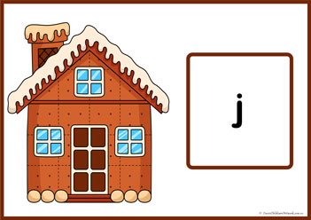 Gingerbread Letter Match J
