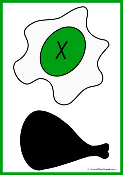 Green Eggs And Ham Alphabet Matching X