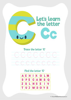 Find And Trace The Letter C