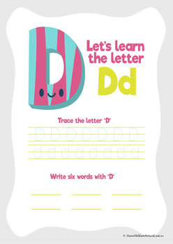 Find And Trace The Letter D