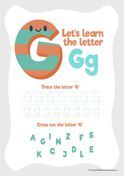 Find And Trace The Letter G
