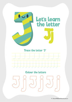 Find And Trace The Letter J