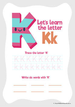 Find And Trace The Letter K