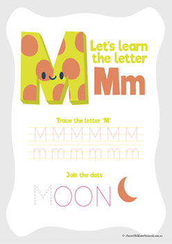 Find And Trace The Letter M