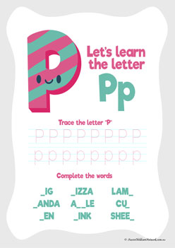 Find And Trace The Letter P
