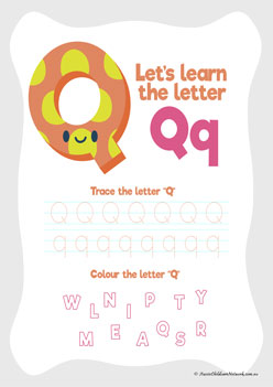 Find And Trace The Letter Q