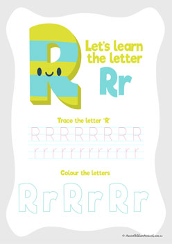 Find And Trace The Letter R