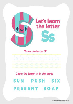 Find And Trace The Letter S