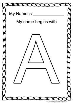 a letter of my name colouring page letter recognition 