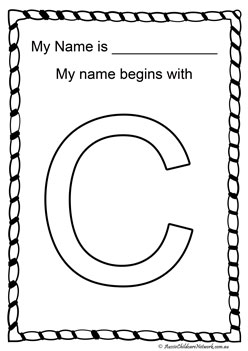 c letter of my name colouring page letter recognition