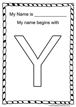 y letter of my name colouring page letter recognition