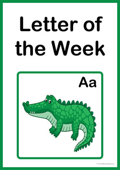 Letter Of The Week A, letter display