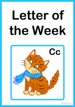 Letter Of The Week C, alphabet display