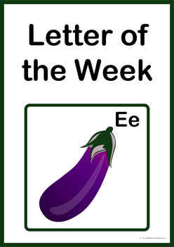 Letter Of The Week E, teaching letters