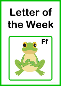 Letter Of The Week F, teaching children letters