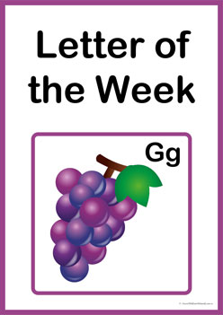Letter Of The Week G, teaching preschool letters