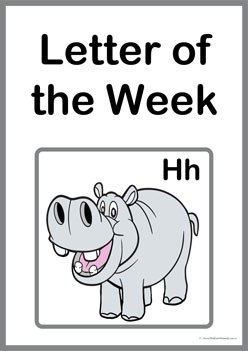 Letter Of The Week H, teaching kindergarten letters