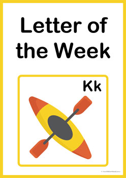 Letter Of The Week K, teaching preschool alphabet
