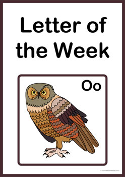 Letter Of The Week O, letter worksheets for children
