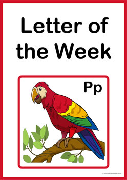 Letter Of The Week P, letter worksheets for preschool