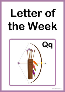 Letter Of The Week Q, letter worksheets for kindergarten