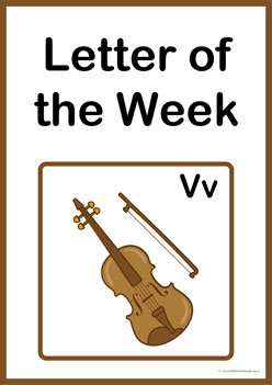 Letter Of The Week V, group time learning letters