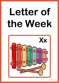 Letter Of The Week X, letter of the week display