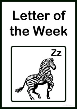 Letter Of The Week Z, letter of the week posters