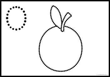 Alphabet Dot Pictures O, alphabet tracing
