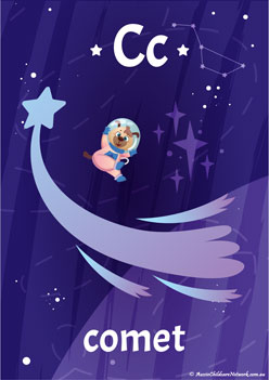 Space Alphabet Poster C