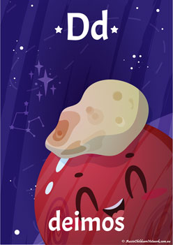 Space Alphabet Poster D