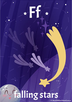 Space Alphabet Poster F