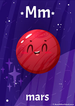 Space Alphabet Poster M