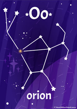 Space Alphabet Poster O