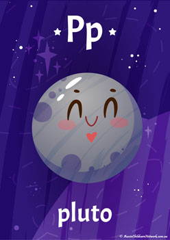 Space Alphabet Poster P