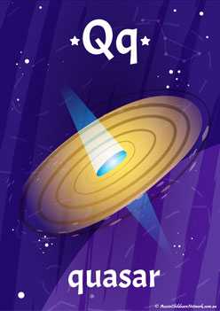 Space Alphabet Poster Q