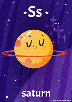 Space Alphabet Poster S