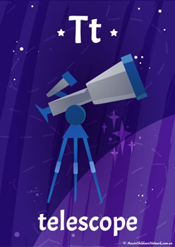 Space Alphabet Poster T