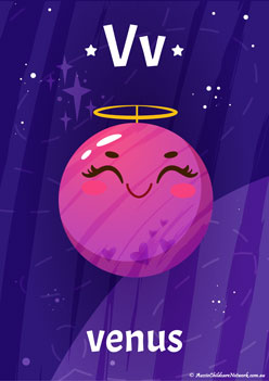 Space Alphabet Poster V