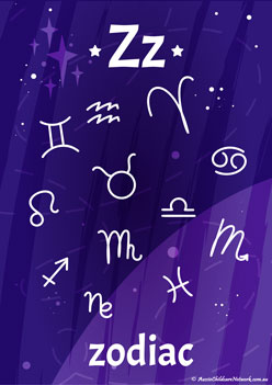 Space Alphabet Poster Z