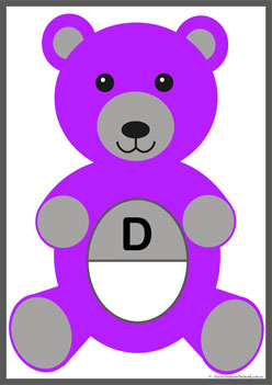 Teddy Alphabet Matching D