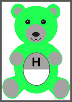 Teddy Alphabet Matching H