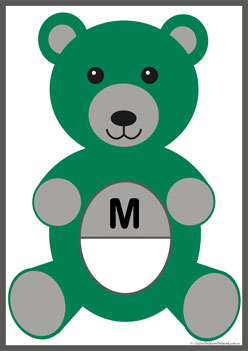Teddy Alphabet Matching M