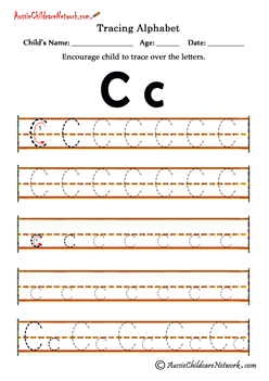 Tracing Alphabet Worksheets - Aussie Childcare Network