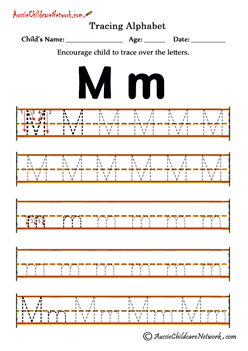 Tracing And Writing Letter Mm