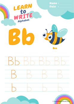 Learn To Write Alphabet B