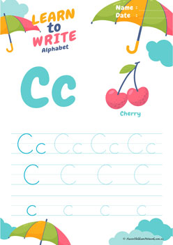 Learn To Write Alphabet C