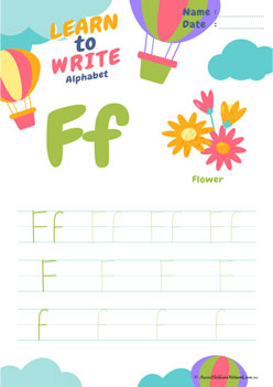 Learn To Write Alphabet F