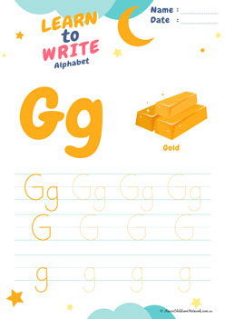 Learn To Write Alphabet G