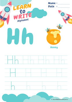 Learn To Write Alphabet H